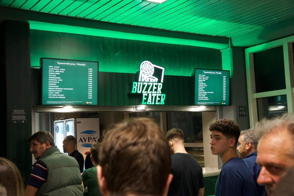 Food kiosk branding, Panathinaikos BC