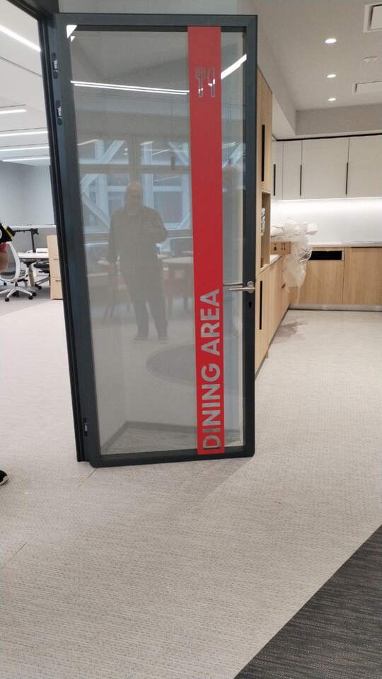 Dining area door, Office