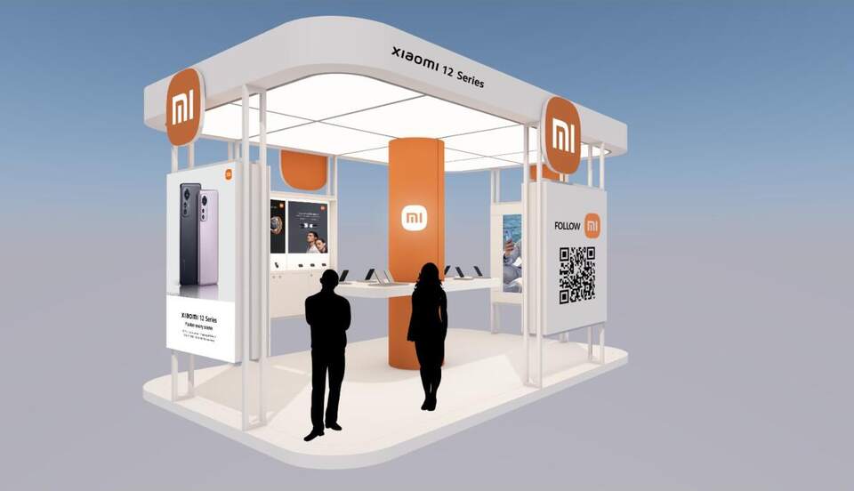 Roadshow kiosk, 3D design, Xiaomi
