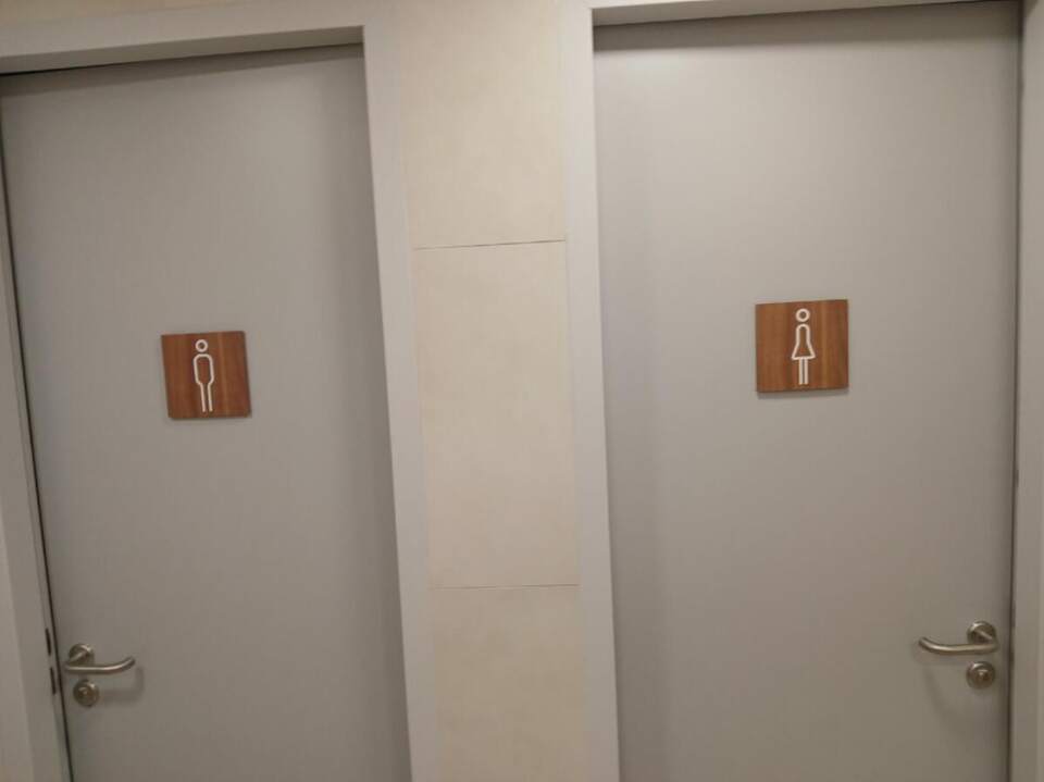 WC door signs, Clinic