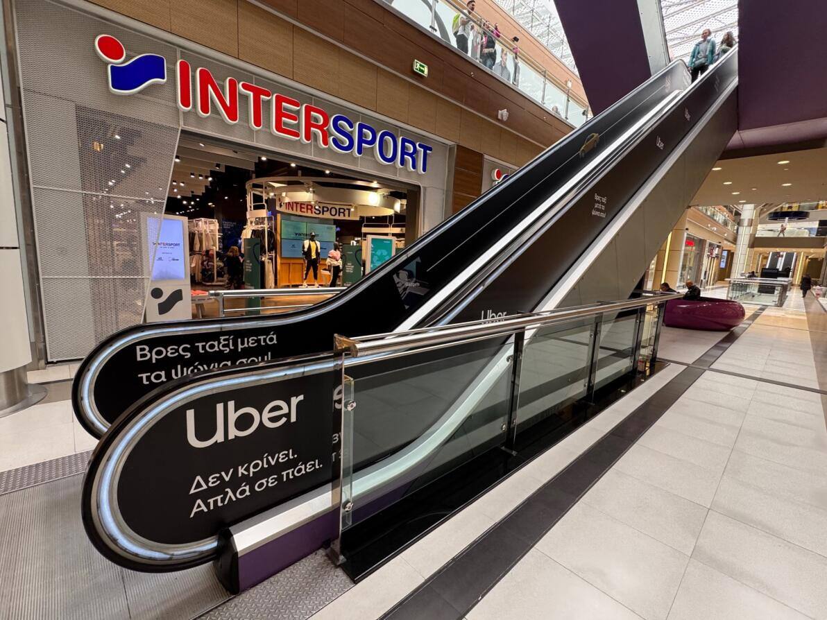Escalator wrap, Uber