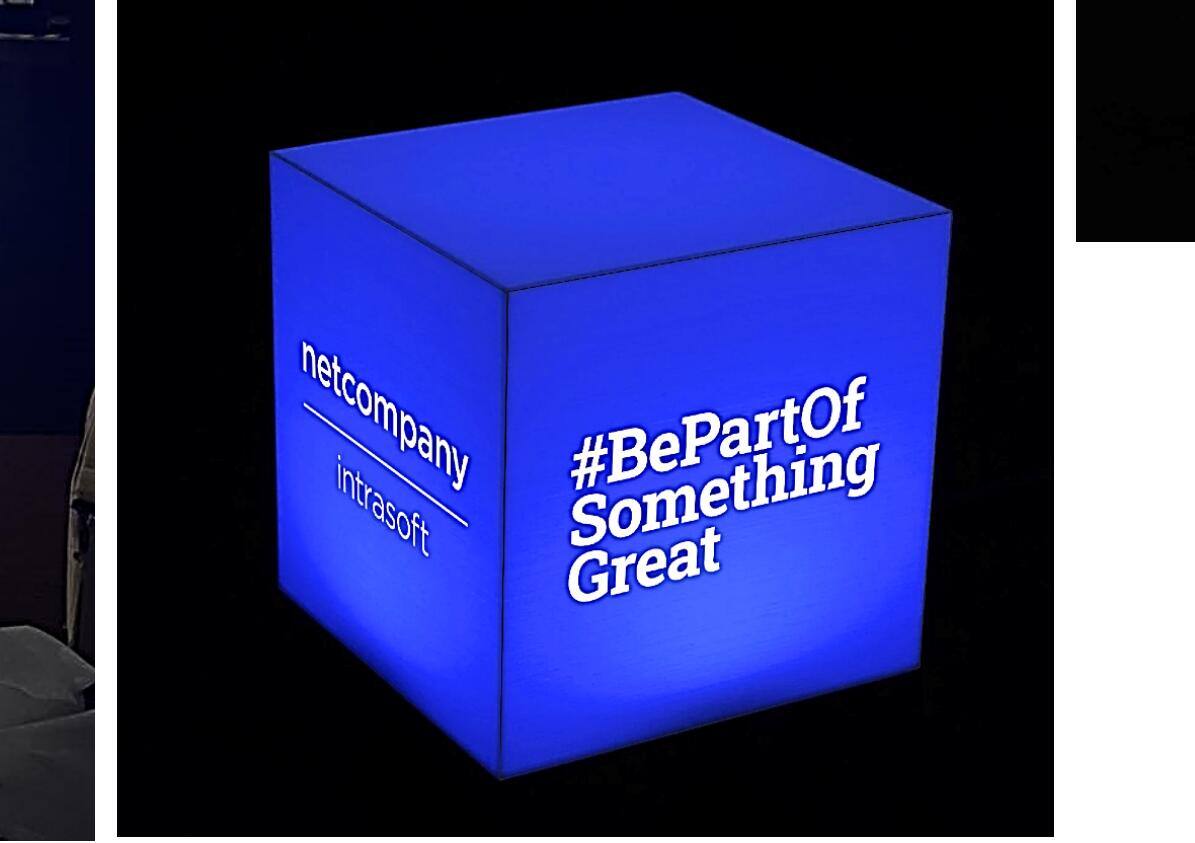 Illuminated cube, Netcompany-Intrasoft