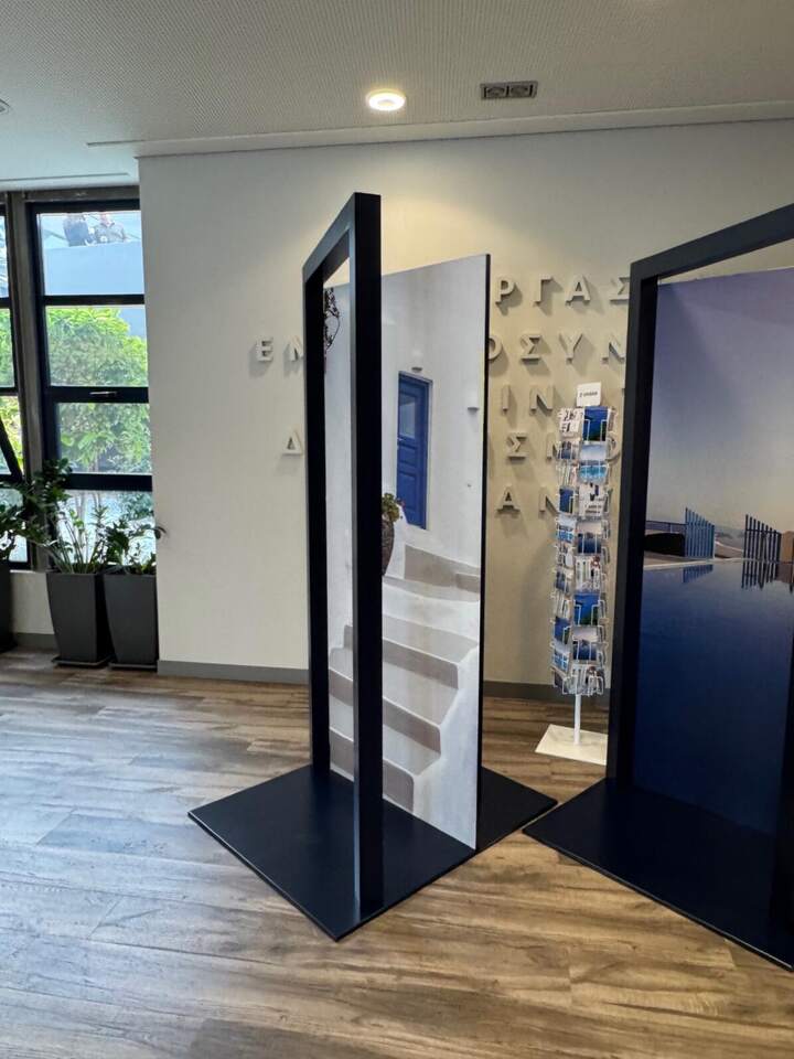 Printed glass doors, Office branding