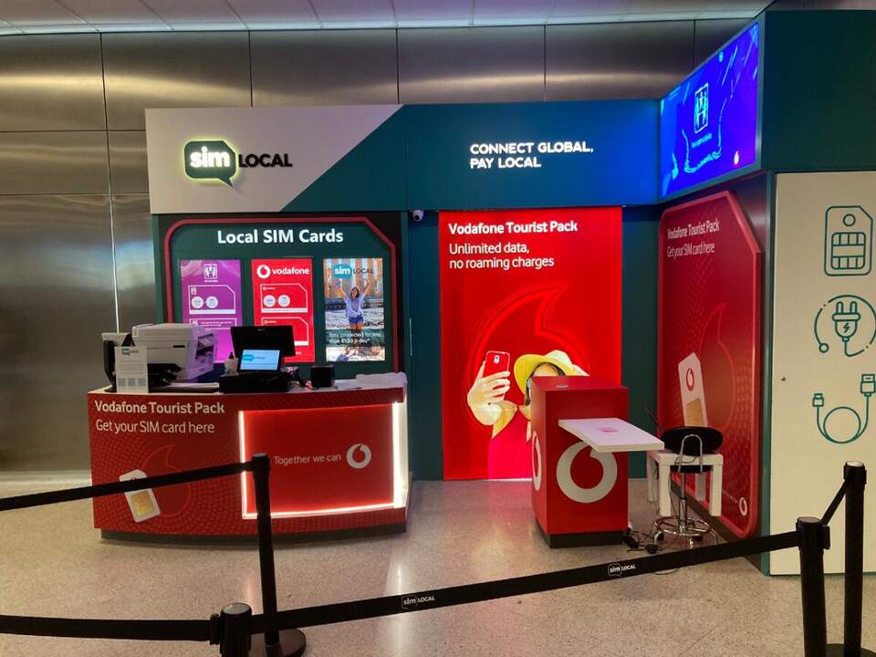 Booth counters, Vodafone