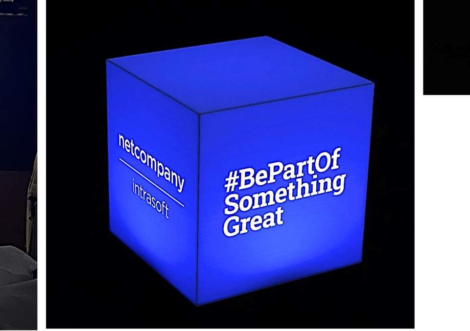 Illuminated cube, Netcompany-Intrasoft