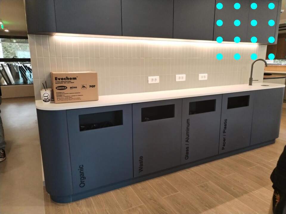 Kitchen counter graphics, Office branding